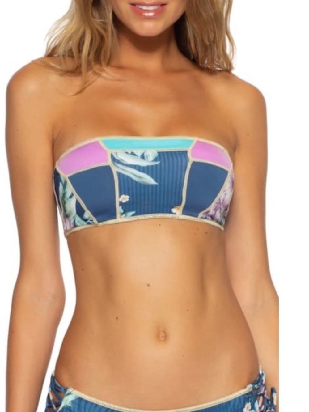 BECCA Costa Rica bandeau bikini top size small